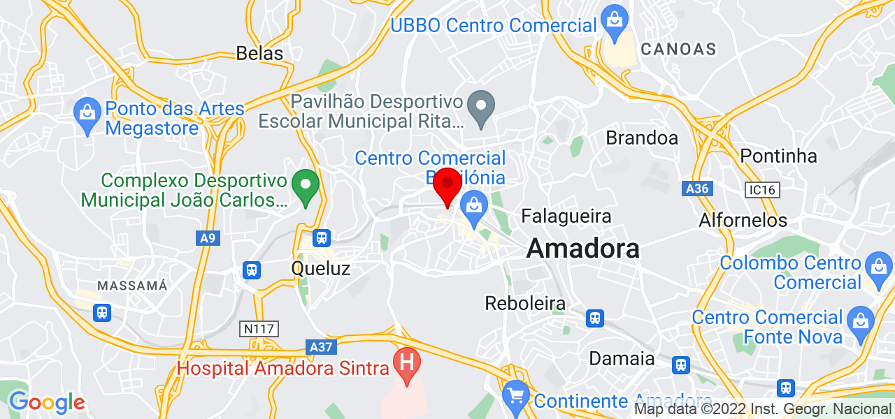 Ampla sofistica&ccedil;&atilde;o Interiores - Lisboa - Amadora - Mapa