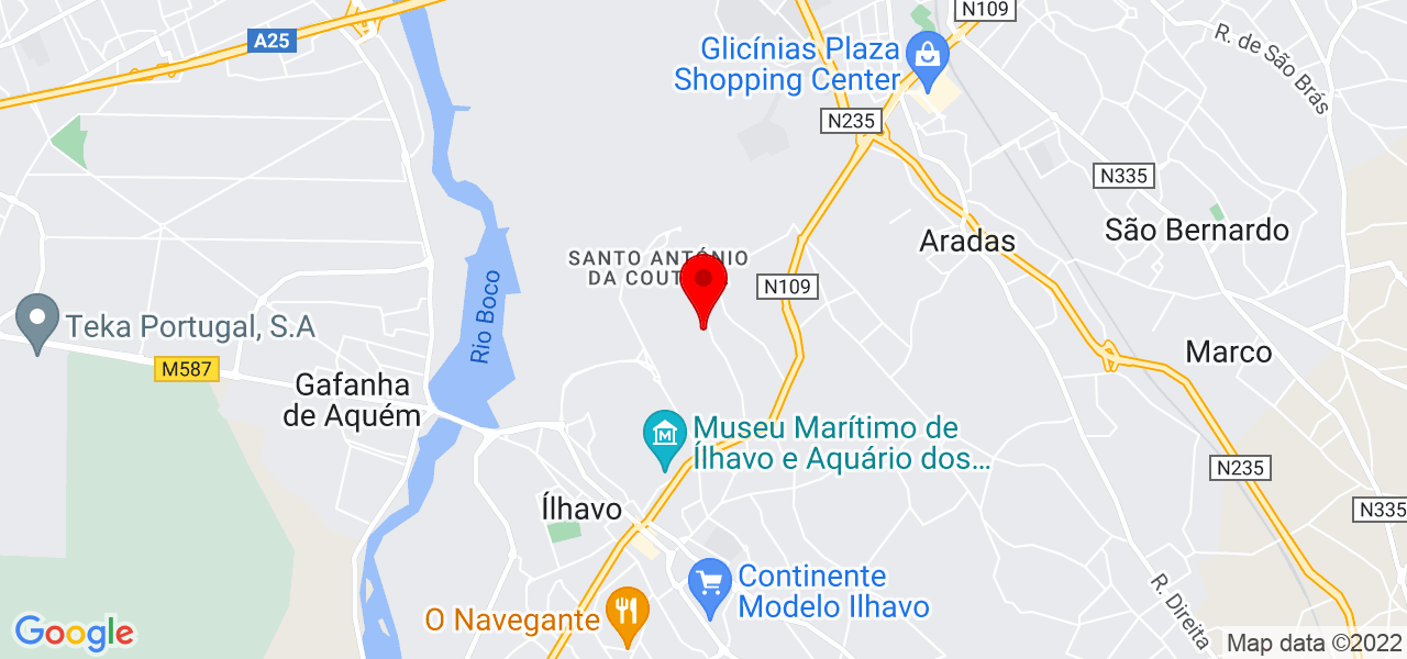 Ana Rocha - Aveiro - Ílhavo - Mapa