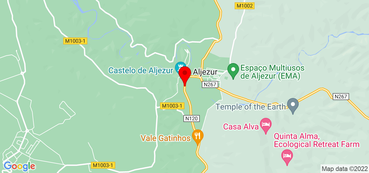 An&iacute;bal Afonso L&uacute;cio Alexandre Oliva - Faro - Aljezur - Mapa