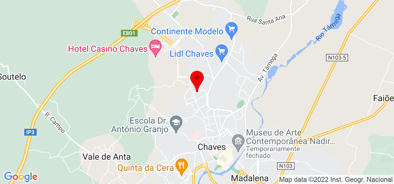 Patrício FlaviGuard - Vila Real - Chaves - Mapa