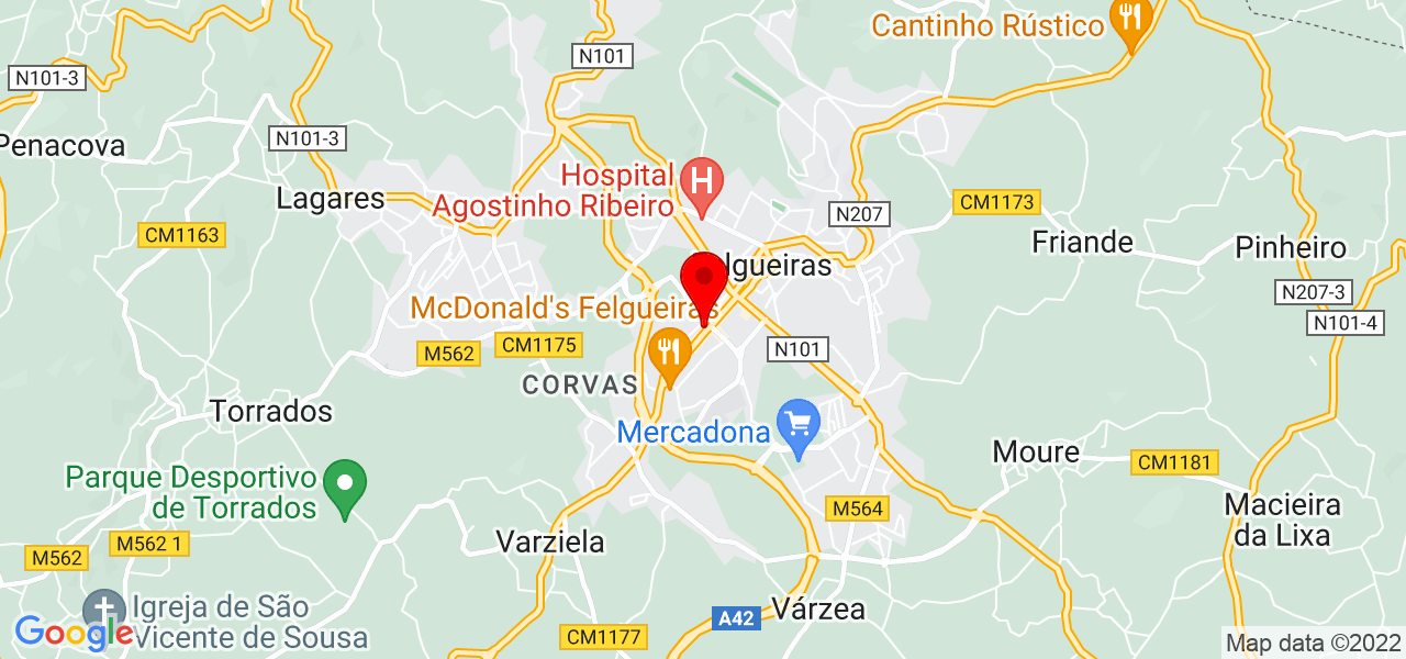 Sp services - Porto - Felgueiras - Mapa