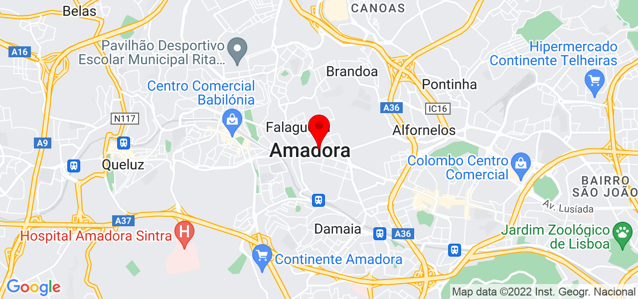 B&Aacute;RBARA Rocha - Lisboa - Amadora - Mapa