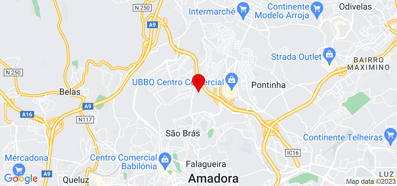 Idalia Put&ecirc;ncio - Lisboa - Amadora - Mapa