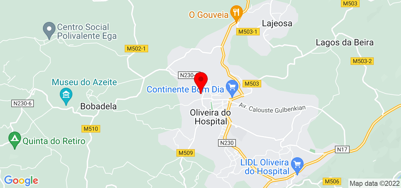 Arquiteto Cleumar Fran&ccedil;a - Coimbra - Oliveira do Hospital - Mapa