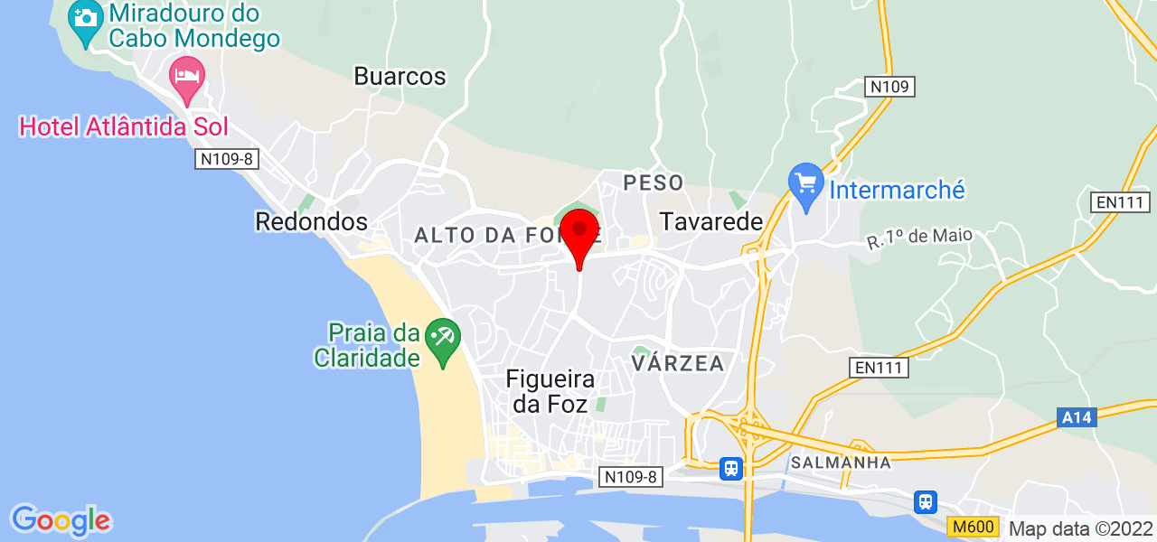 Luciana - Coimbra - Figueira da Foz - Mapa