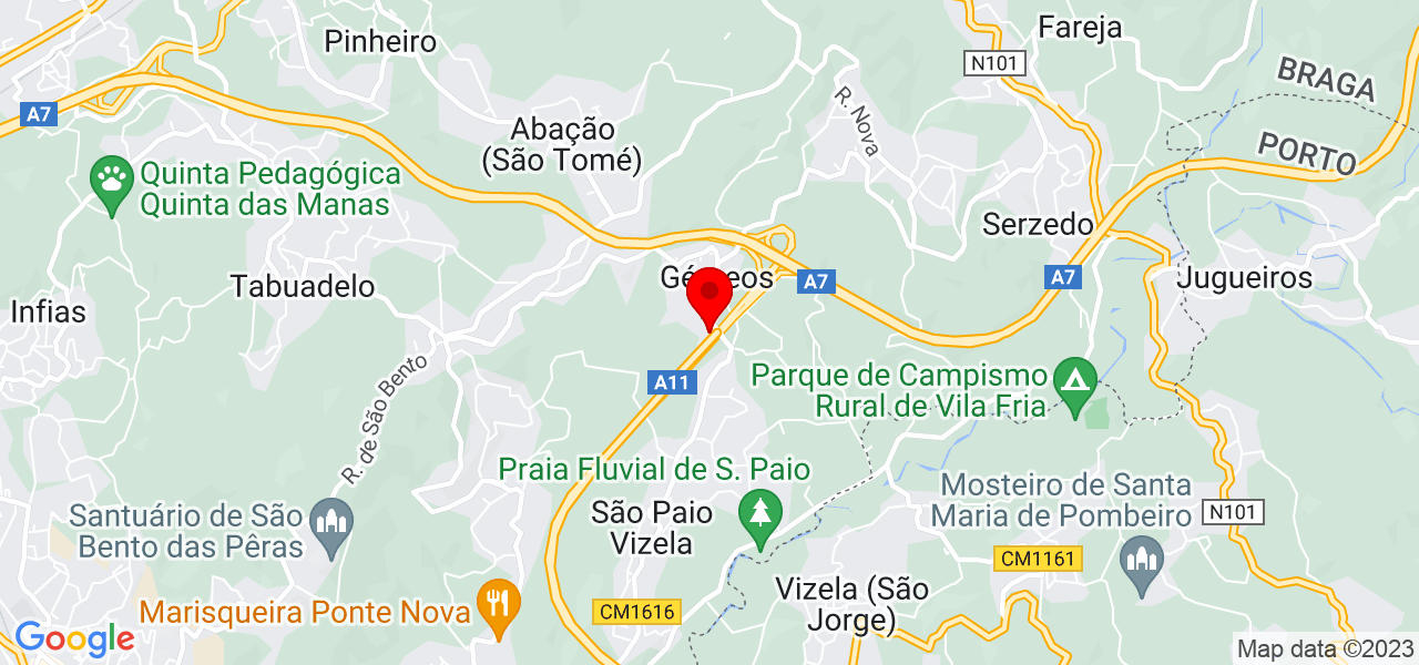 Jul&iacute;ana Laranj&egrave;&iacute;ra- Massagista e Reiki - Braga - Guimarães - Mapa