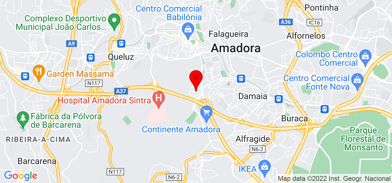 Diogo Pereira - Lisboa - Amadora - Mapa