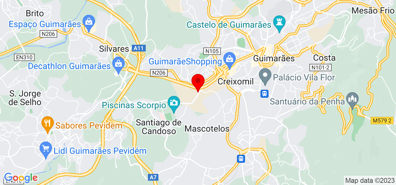 Nany Justino - Braga - Guimarães - Mapa