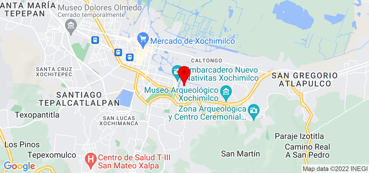 Frank events - Ciudad de Mexico - Xochimilco - Mapa