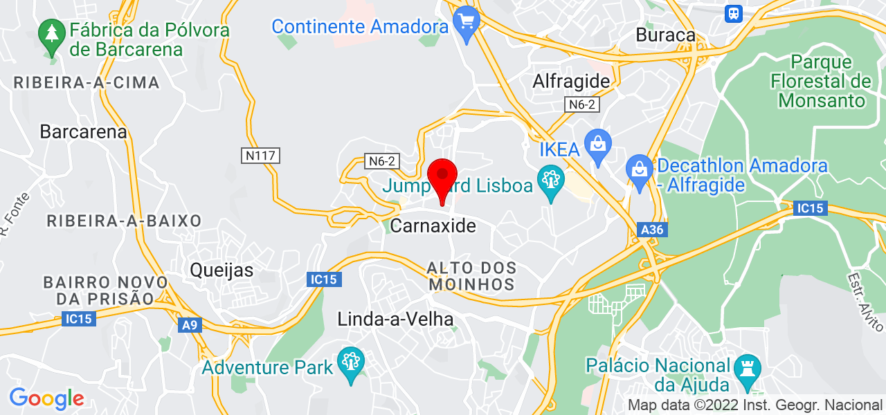 Ang&eacute;lica Maria - Lisboa - Oeiras - Mapa