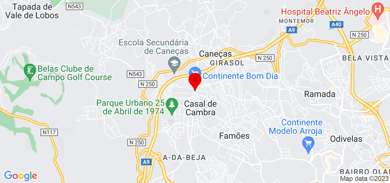 MBD GEST - Propriedades e Condom&iacute;nios - Lisboa - Sintra - Mapa