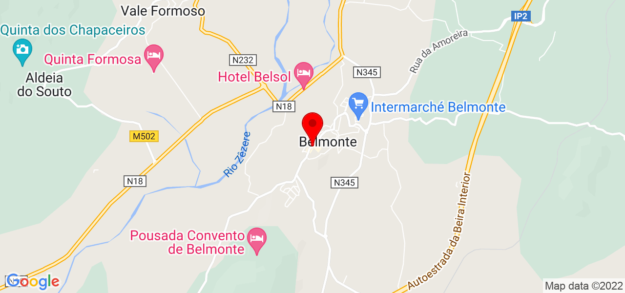 T&eacute;cnico de Inform&aacute;tica e Gest&atilde;o de Redes - Castelo Branco - Belmonte - Mapa