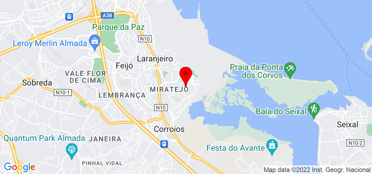 M&aacute;rio N&oacute;brega - Arquiteto - Setúbal - Seixal - Mapa
