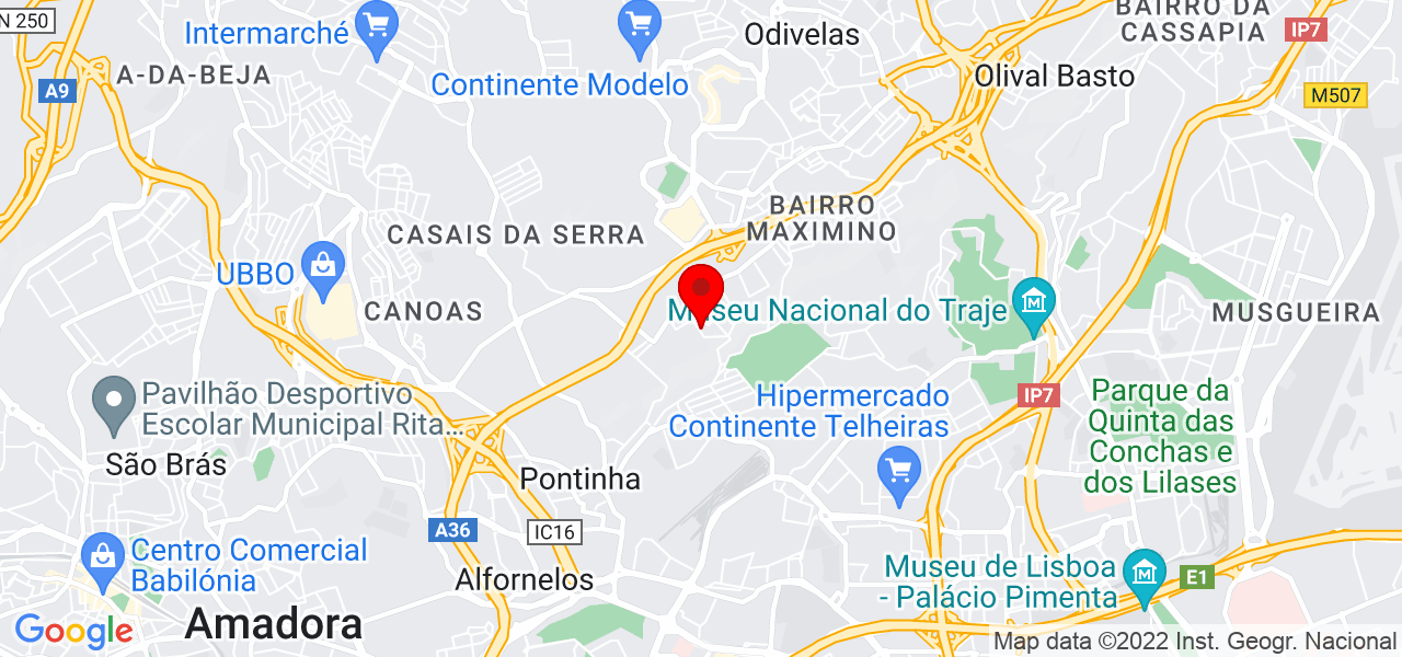 Emerson Sodr&eacute; Coutinho - Lisboa - Odivelas - Map