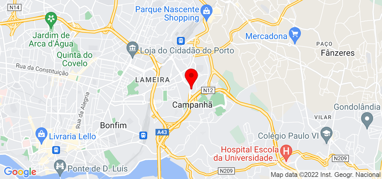 Maria Helena Da Fonseca - Porto - Porto - Mapa