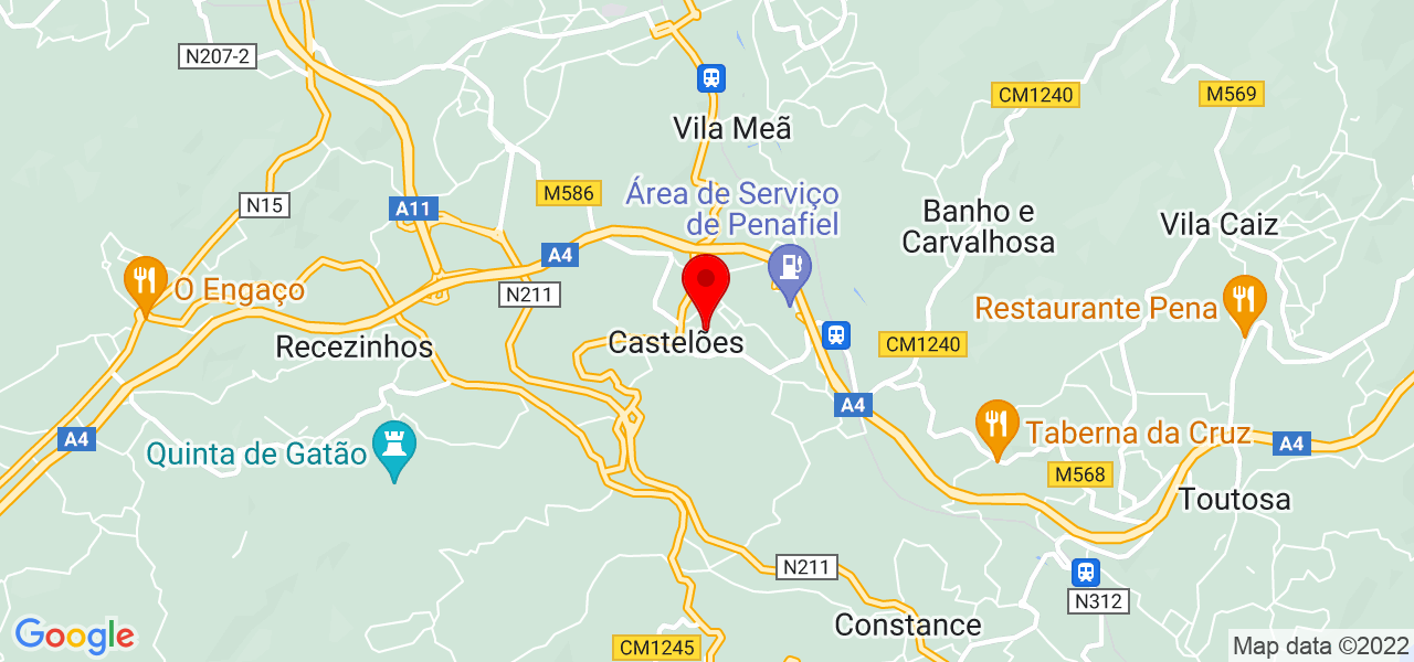 Francisca Teixeira de Almeida - Porto - Penafiel - Map