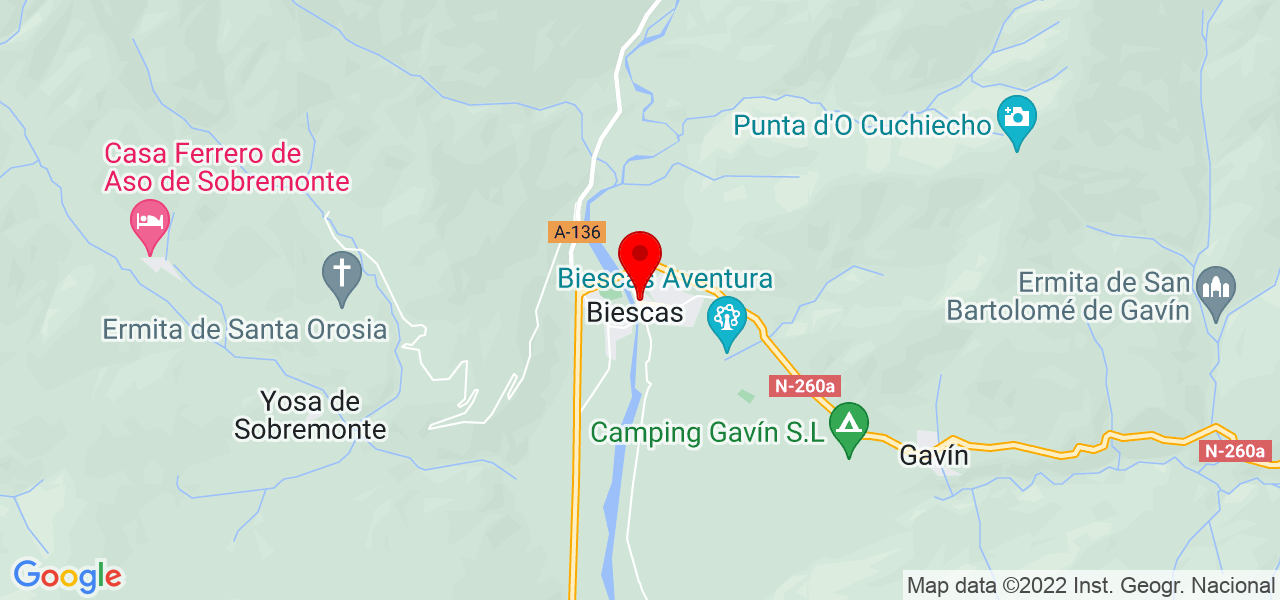 Javvier Genua - Aragón - Biescas - Mapa