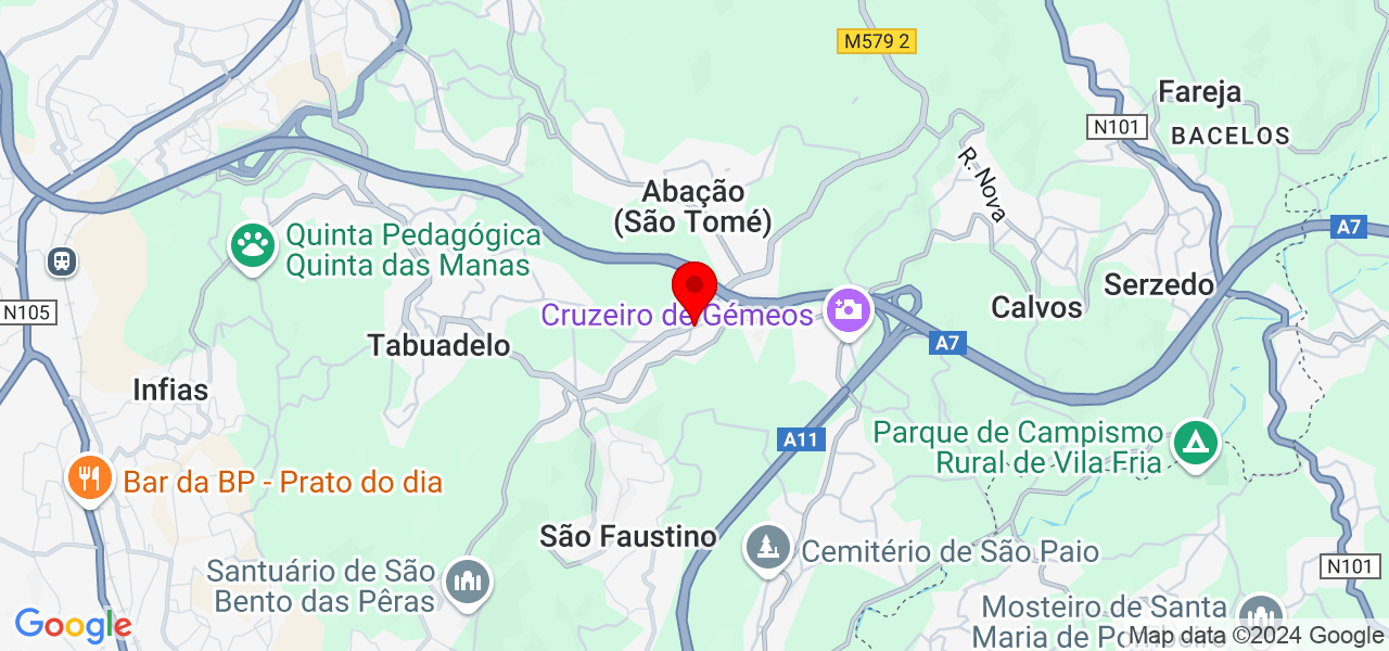 Mário - Braga - Guimarães - Mapa