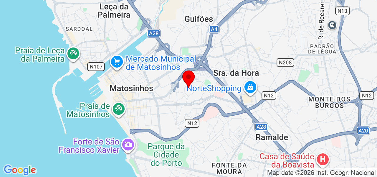 Taynnara faxina e organização - Porto - Matosinhos - Mapa
