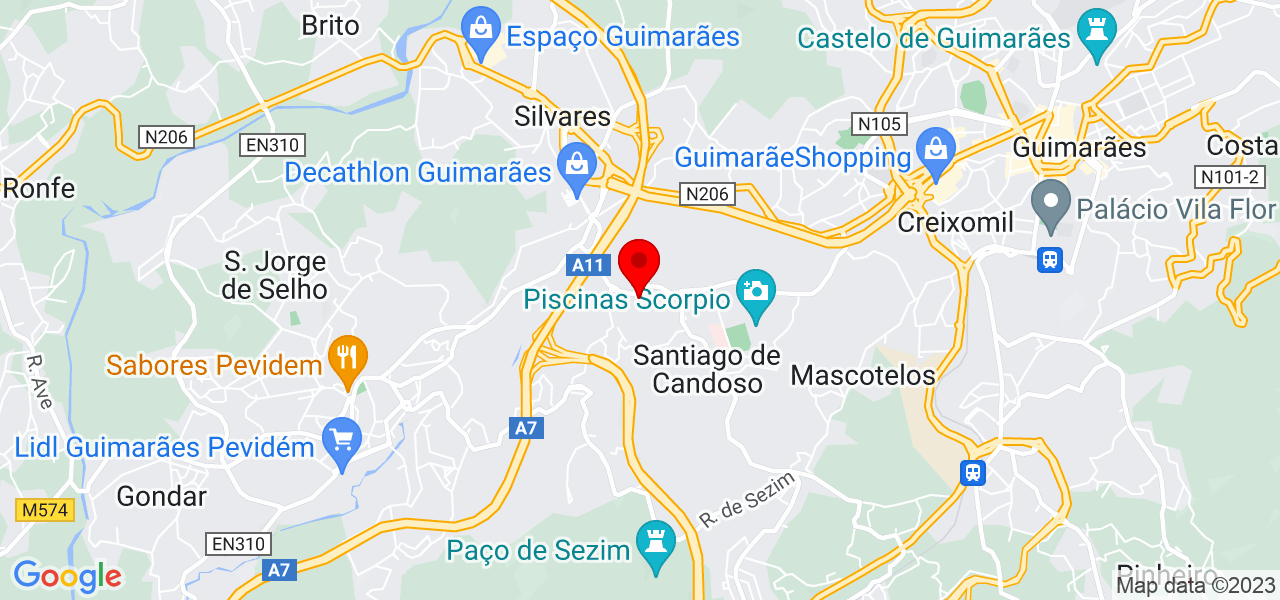 In&ecirc;s Gon&ccedil;alves - Braga - Guimarães - Mapa