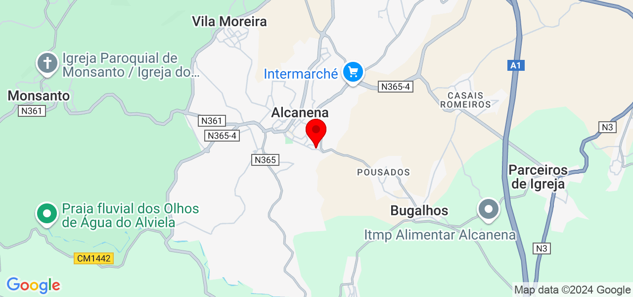 DNA Serviços Informáticos - Santarém - Alcanena - Mapa