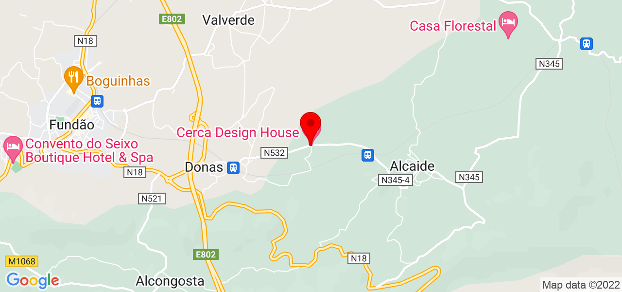Joana - Castelo Branco - Fundão - Mapa