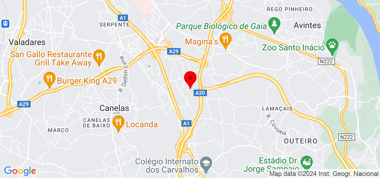 Guardi&otilde;es do Candal k9 - Porto - Vila Nova de Gaia - Mapa