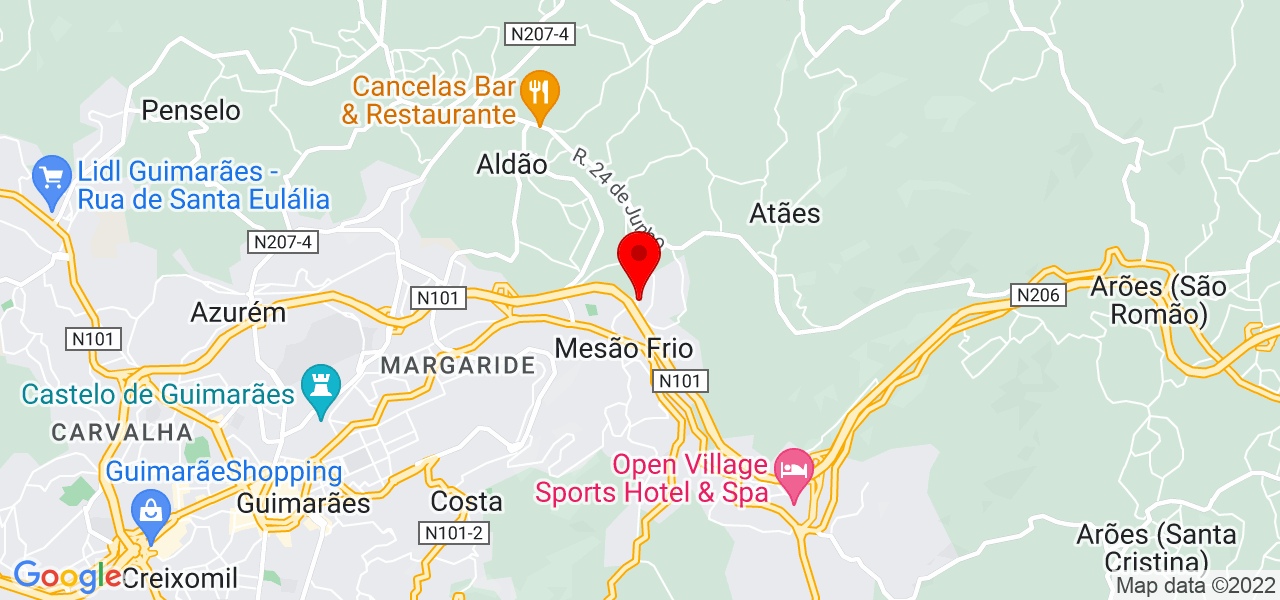 Rafael Oliveira - Braga - Guimarães - Mapa