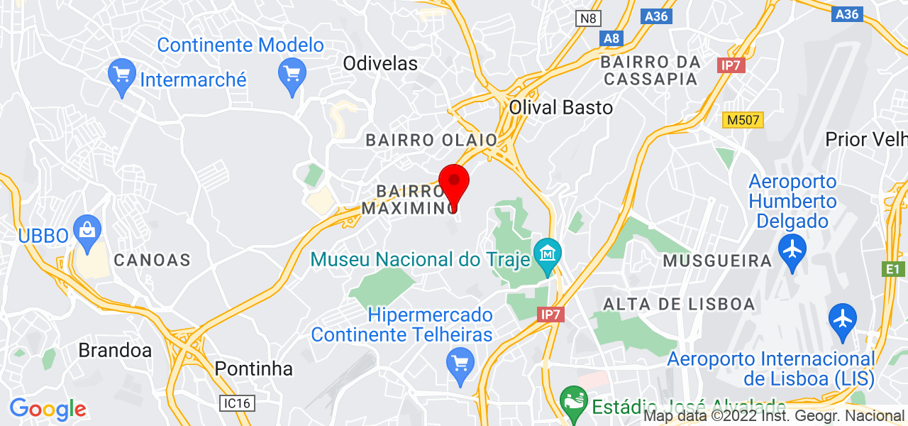 RC CONTRUÇÃOS é REMODELAÇÕES - Lisboa - Odivelas - Mapa