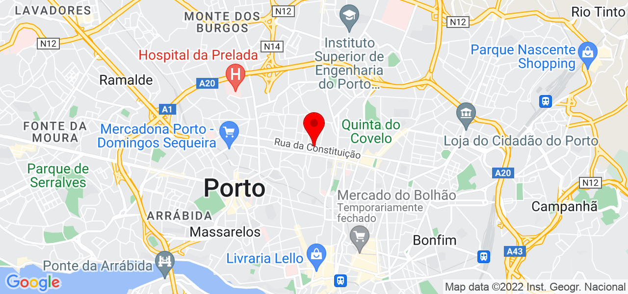 Raquel Meira - Porto - Porto - Mapa