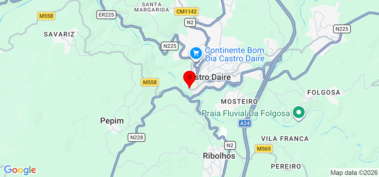 Helder Multiserviços - Viseu - Castro Daire - Mapa