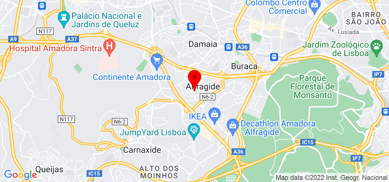 Umpalumpa Divers&atilde;o - Lisboa - Amadora - Mapa