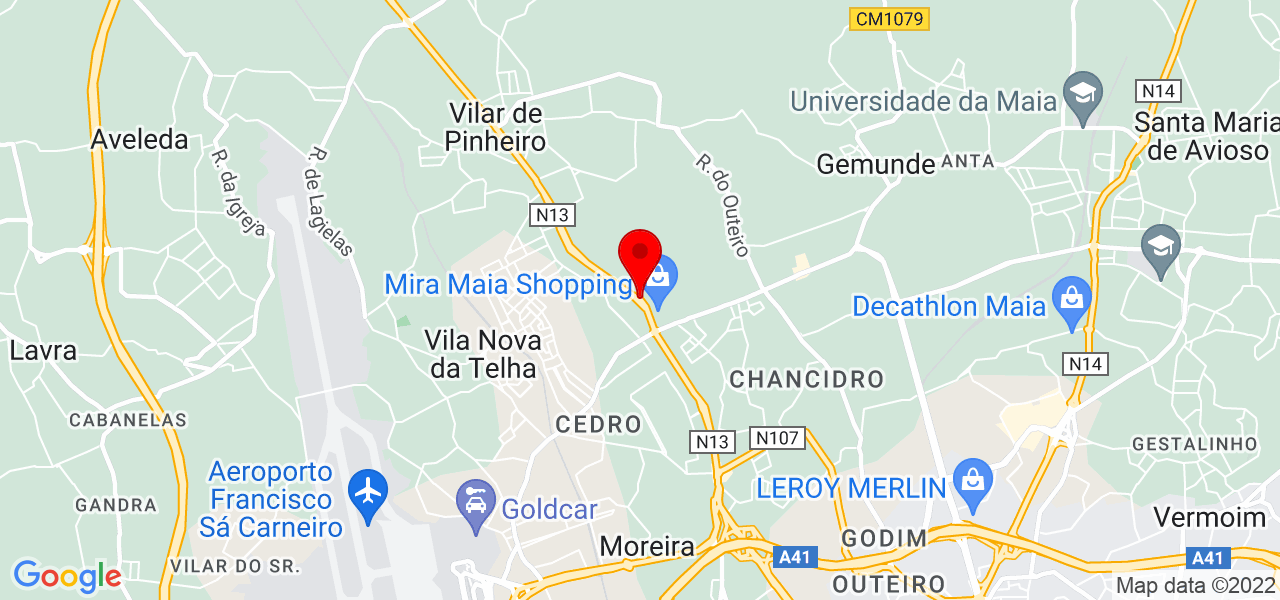 J&eacute;ssica Nunes - Porto - Maia - Mapa