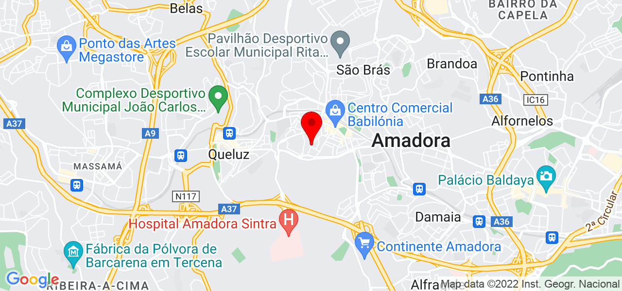 Conceito Afia&ccedil;&otilde;es - Lisboa - Amadora - Mapa