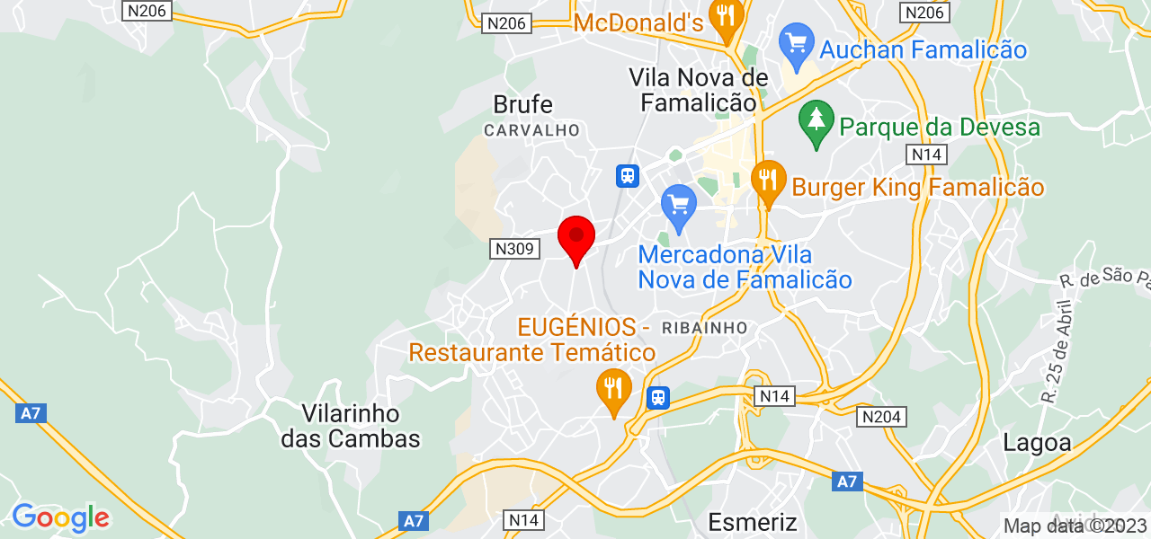 Bruno Magalh&atilde;es - Braga - Vila Nova de Famalicão - Mapa