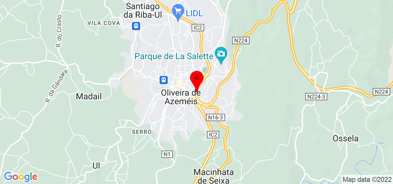 Ana Maria Benvenuto Hidalgo - Aveiro - Oliveira de Azeméis - Mapa