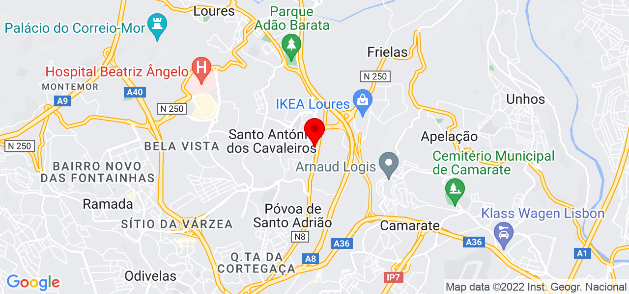 Isabel Gon&ccedil;alves - Lisboa - Loures - Mapa