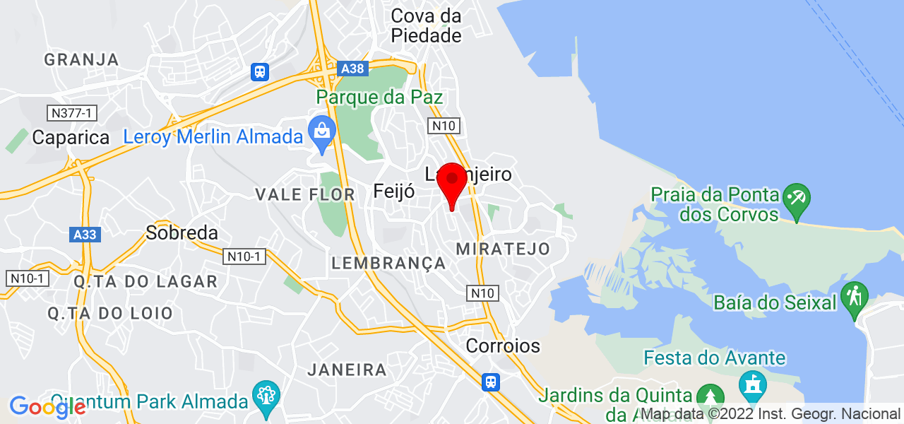 Manuela dias dos santos Pinheiro - Setúbal - Almada - Mapa