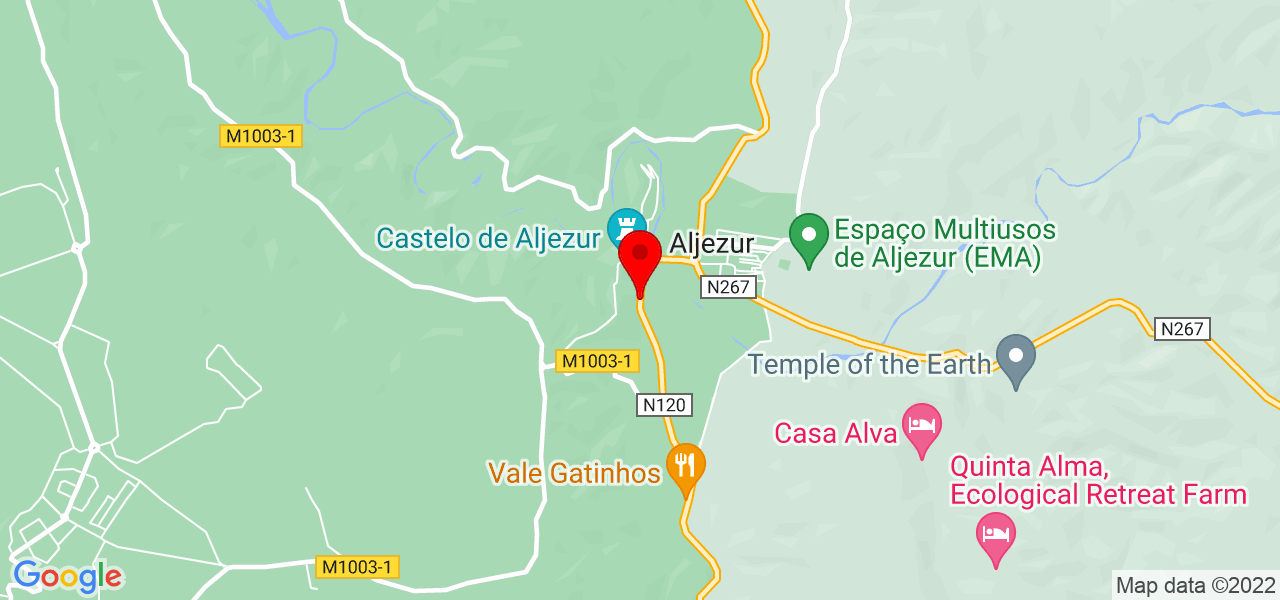 Solange Oliveira - Faro - Aljezur - Mapa