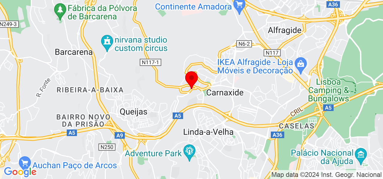 Personal Organizer do lar - Lisboa - Oeiras - Mapa