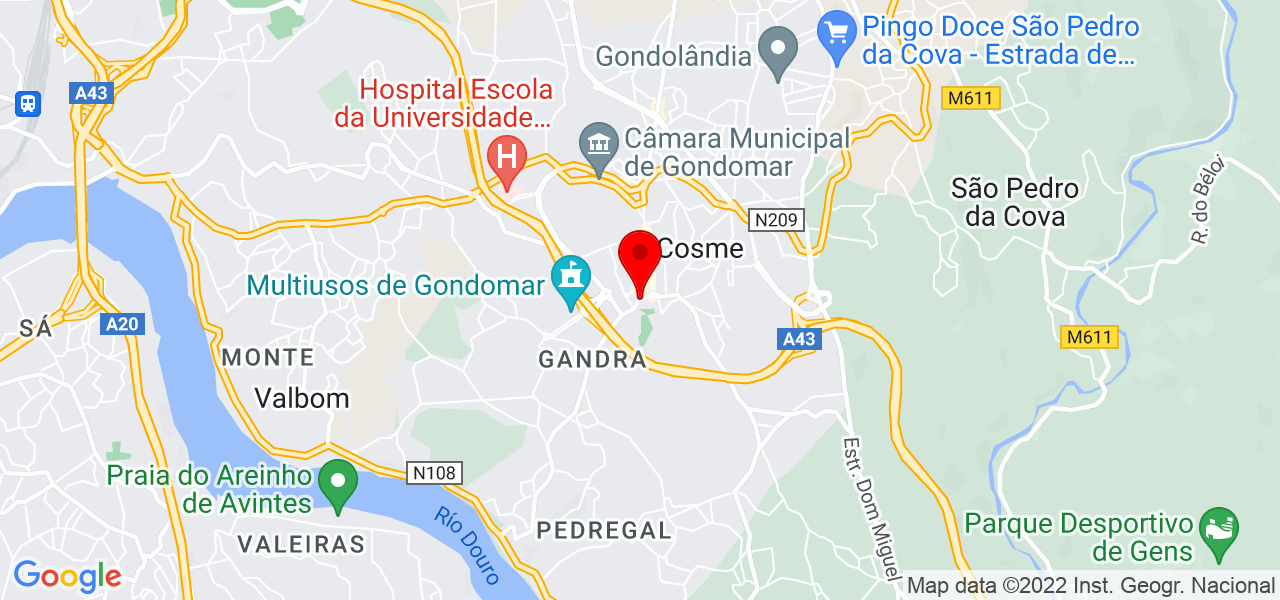 Sara Magalh&atilde;es - Porto - Gondomar - Mapa