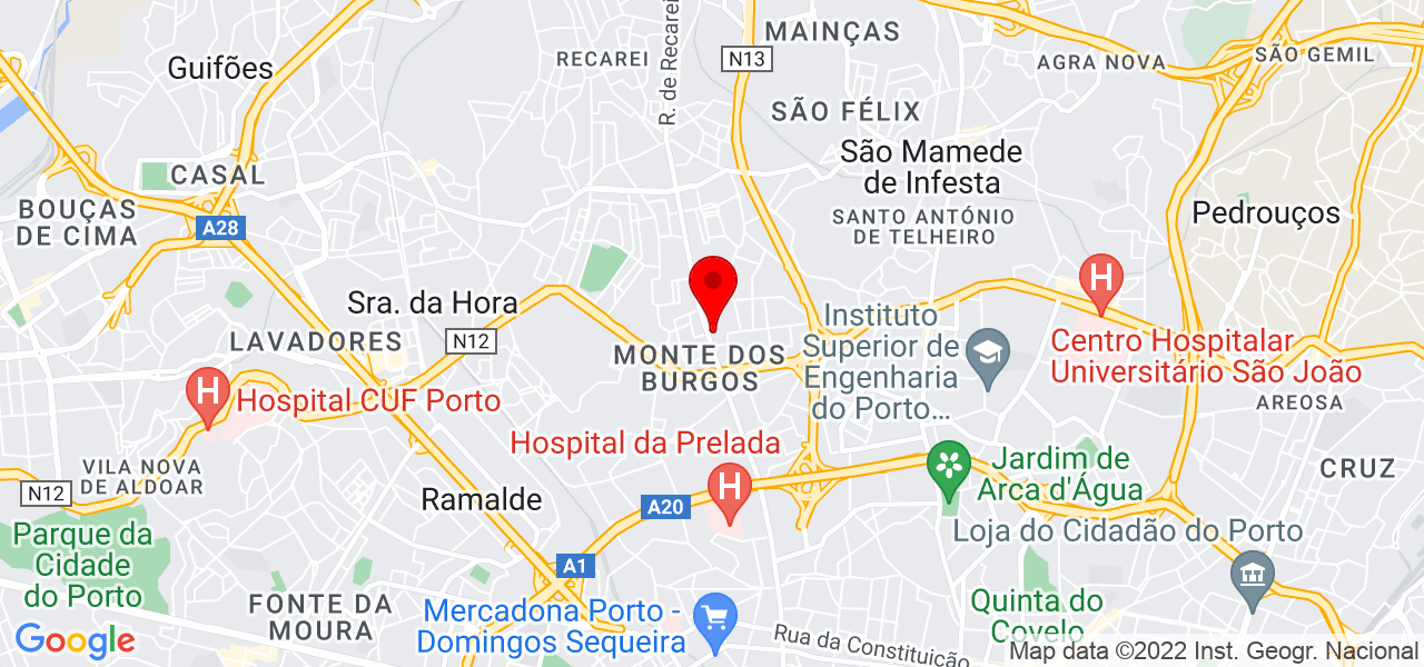 Jose Pissarro - Porto - Matosinhos - Mapa