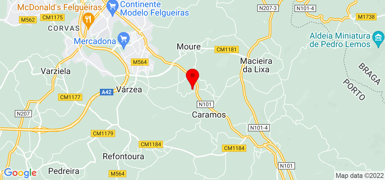 Rita Sampaio - Porto - Felgueiras - Mapa