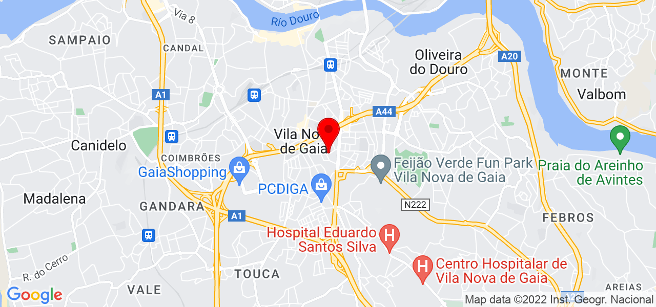 Maria Alejandra argentina - Porto - Vila Nova de Gaia - Mapa