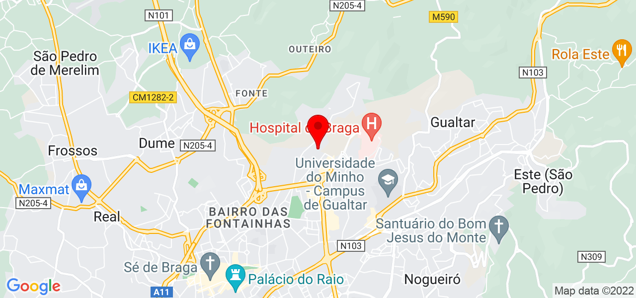 Redes de Prote&ccedil;&atilde;o Preventiva Norte - Braga - Braga - Mapa