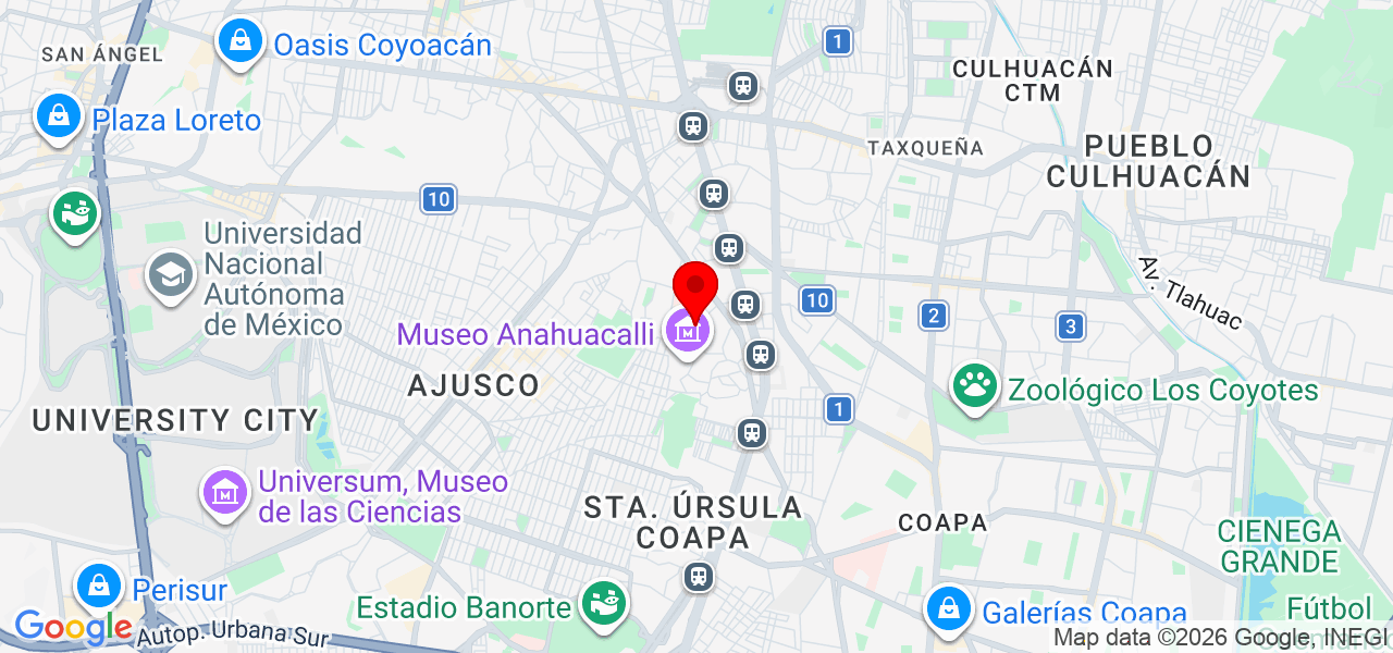 Alo Arizmendi MUA - Ciudad de Mexico - Coyoacán - Mapa