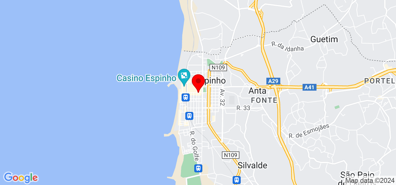 K&eacute;ssya Souza - Aveiro - Espinho - Mapa