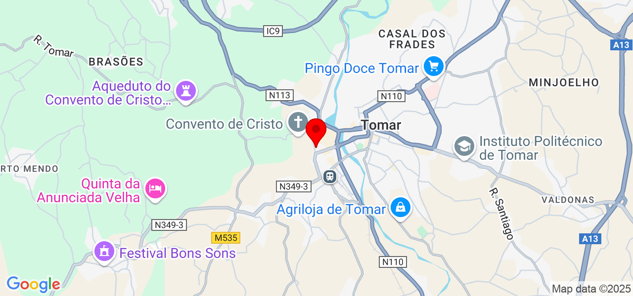 Mateus - Santarém - Tomar - Map