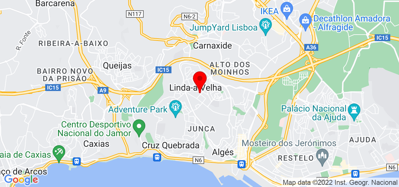 Espa&ccedil;os para Eventos Corporativos - Lisboa - Oeiras - Mapa