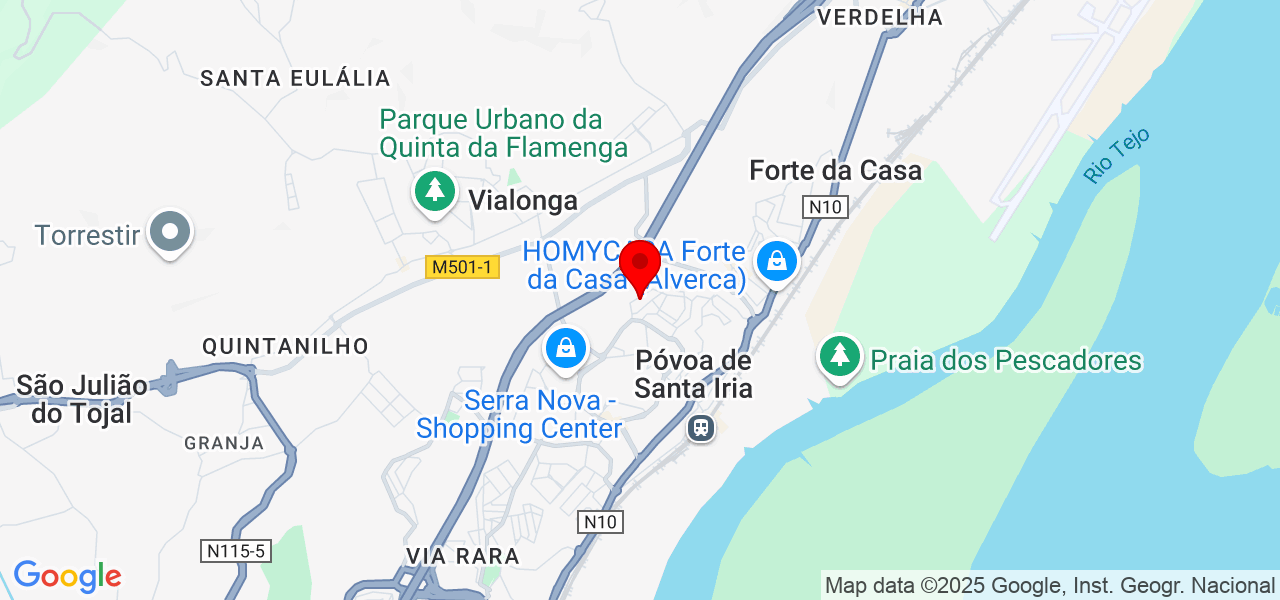 Castro - Lisboa - Vila Franca de Xira - Mapa